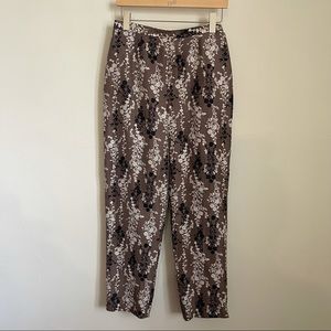 Adrianna Papel Silk Floral Beaded Pants